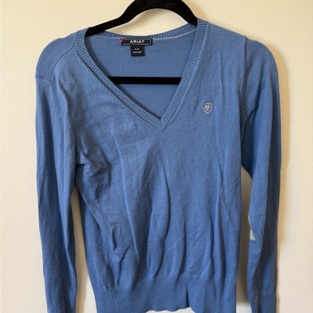Ariat Women's Sky Blue V-Neck Sweater